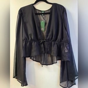 Black Sheer Crop Top